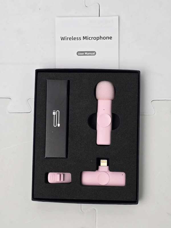 Professional Wireless Lavalier Microphone for iPhone iPad, Cordless Omnidirectional Clip Mic, Plug-Play Mini Microphone for Interview Video Podcast Vlog YouTube, 1 Mic