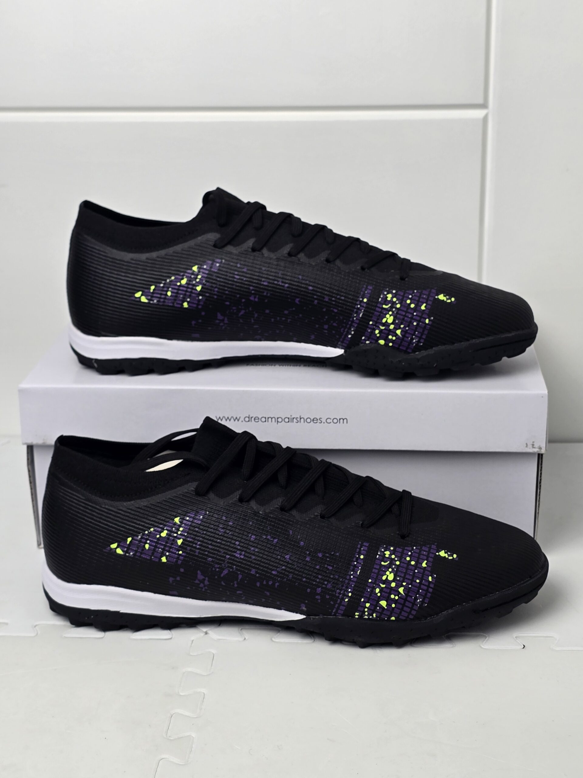 DREAM PAIRS Men Football Shoes, Outdoor Soccer Shoes for Athletes and Teen, Professional Fashion Trainer Running Shoes for School and Sport Shoes