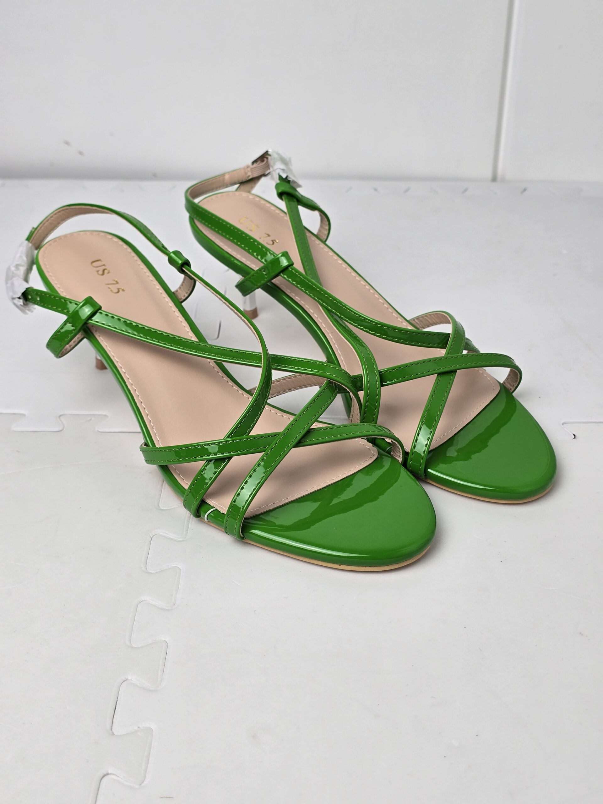 Allegra K Women's Slingback Strappy Kitten Heel Heels Sandals