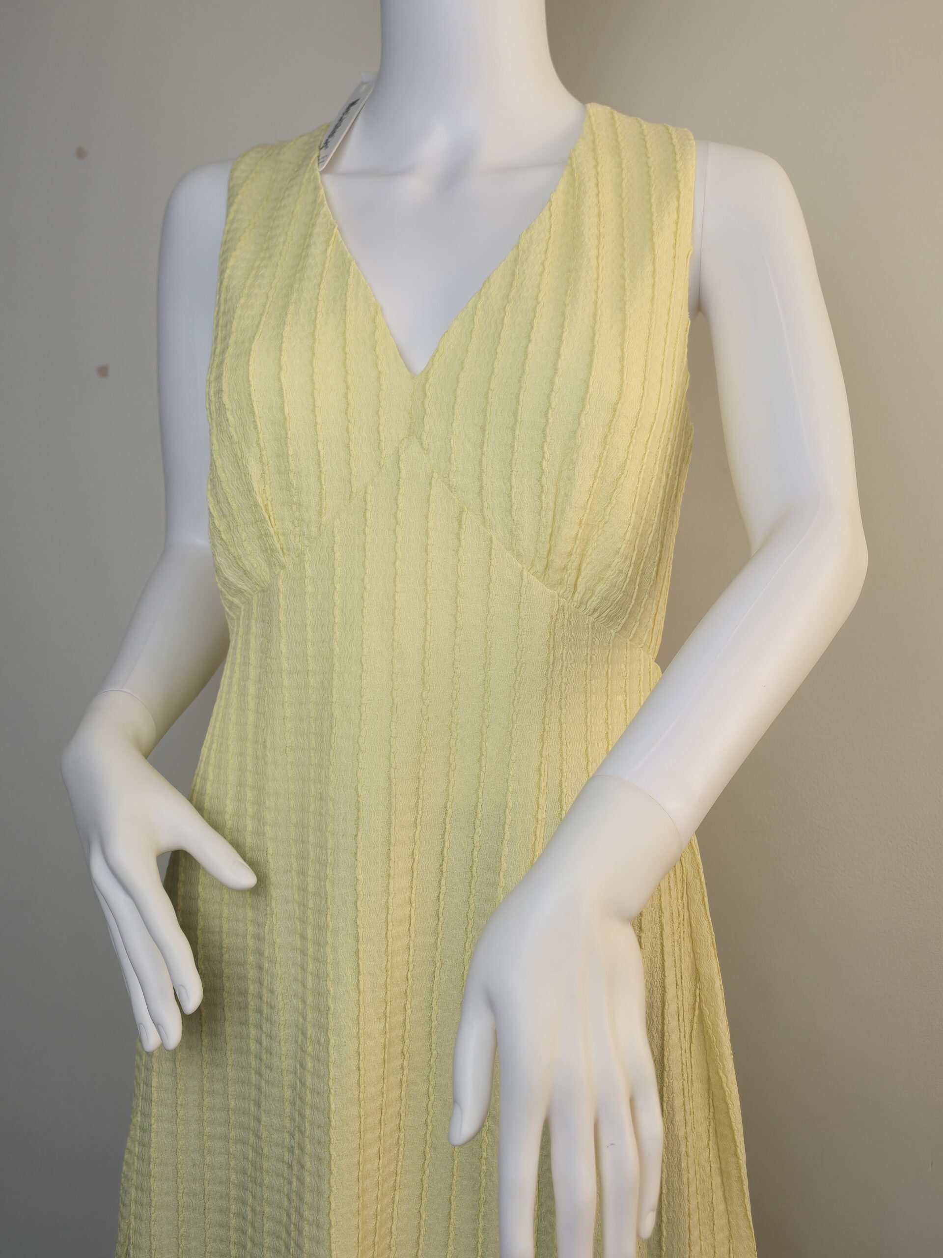 Newshows Women’s Summer Wedding Guest Dress V Neck Sleeveless Empire Waist Elegant Texture Maxi Sundress