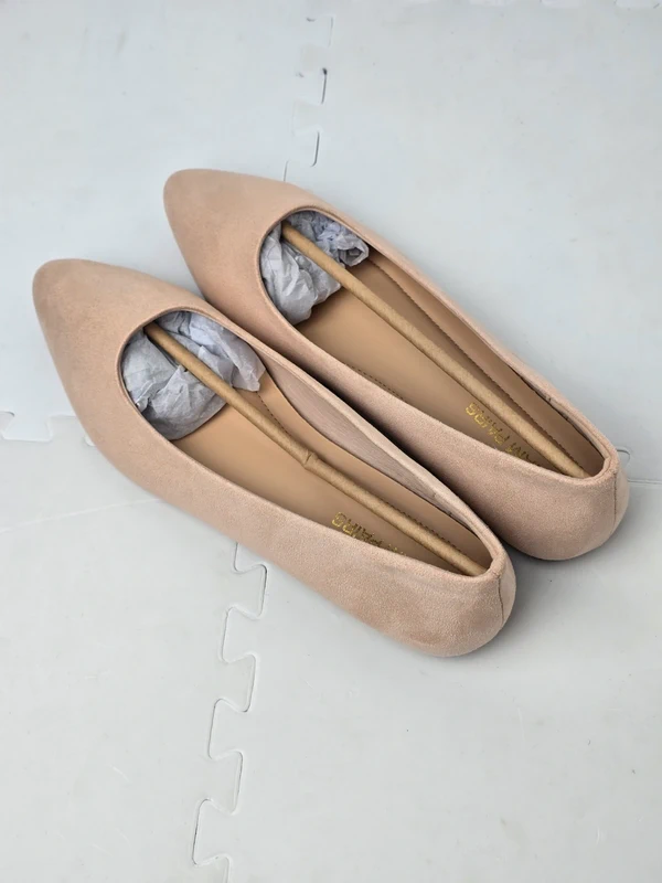 Ladies Ballet Pointed Toe Comfort Slip On Flats Shoes
