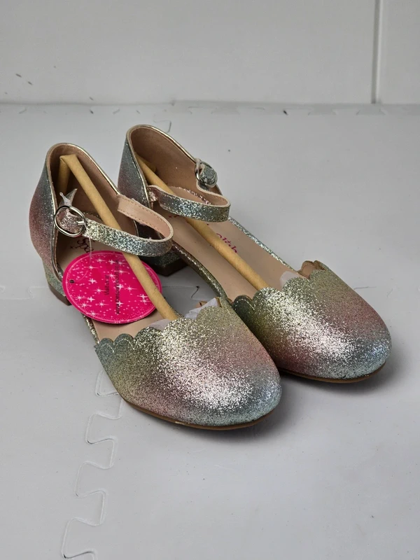 Girls Rainbow Glitter Sparkly Shoes