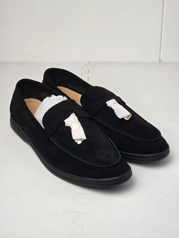 Womens Loafers Slip On Fashion Work Dress Black Shoes