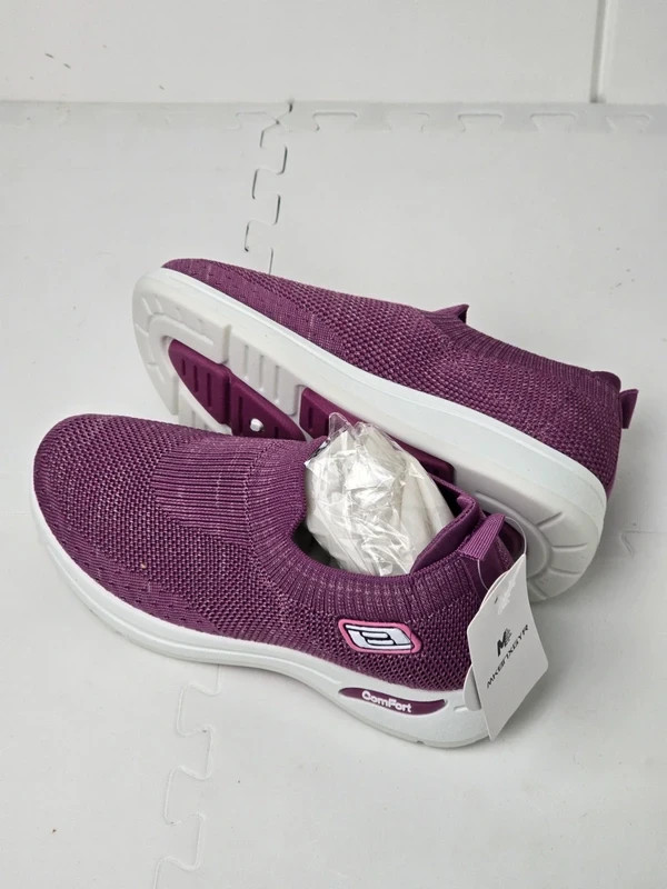 Purple Women Trainers Slip-On Running Casual Lightweight Sneakers