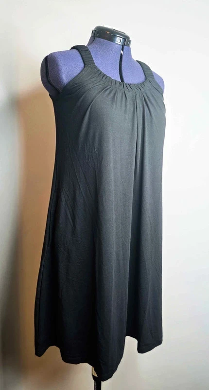 Black Women's Summer Sleeveless Short Casual Dress | Maxi Halter Dress