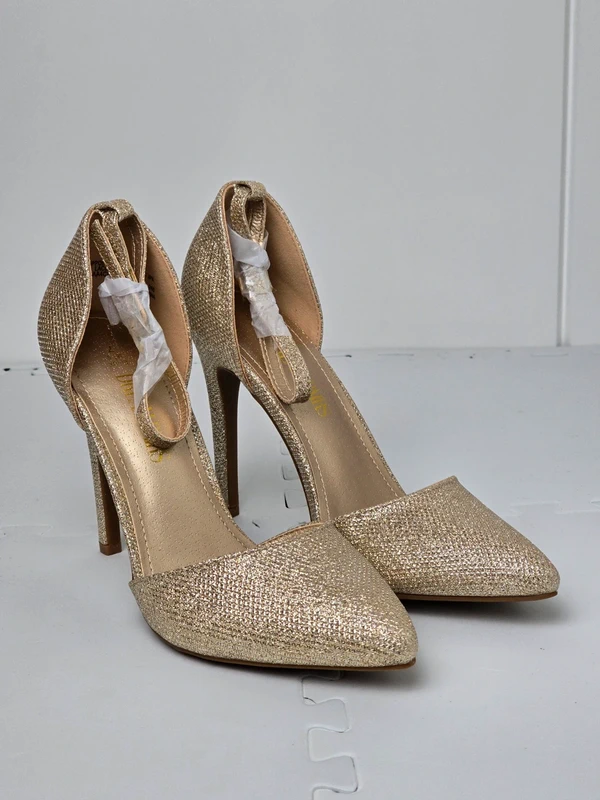 Womens Pointed Toe Ankle Strap High Heels Pump Dress Court Shoes