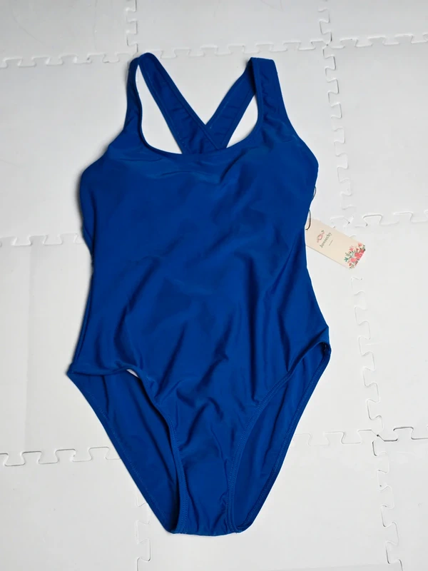 S | Womens Swimwear Sports Swimming Costume Bathing Suit One Piece Blue