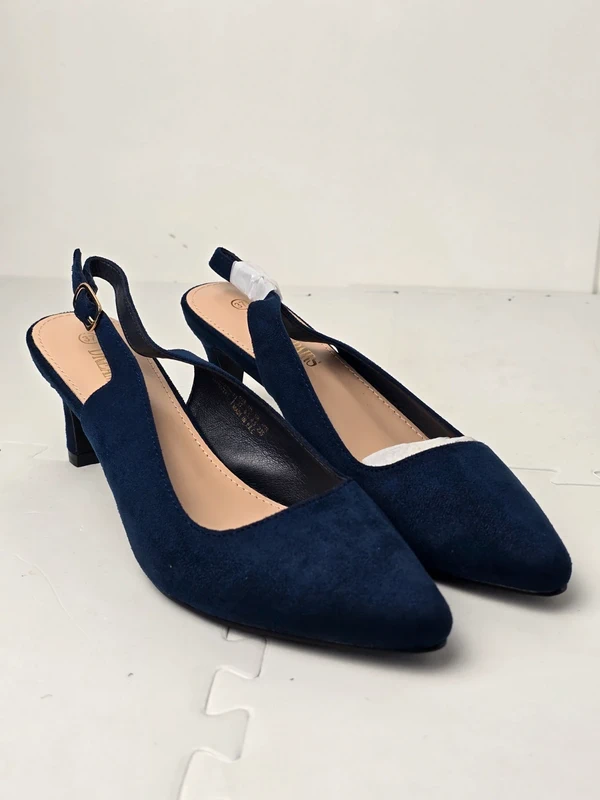 Ladies Kitten Heel Slingback Sandals Pumps Pointed Toe Dress Party Court Shoes.