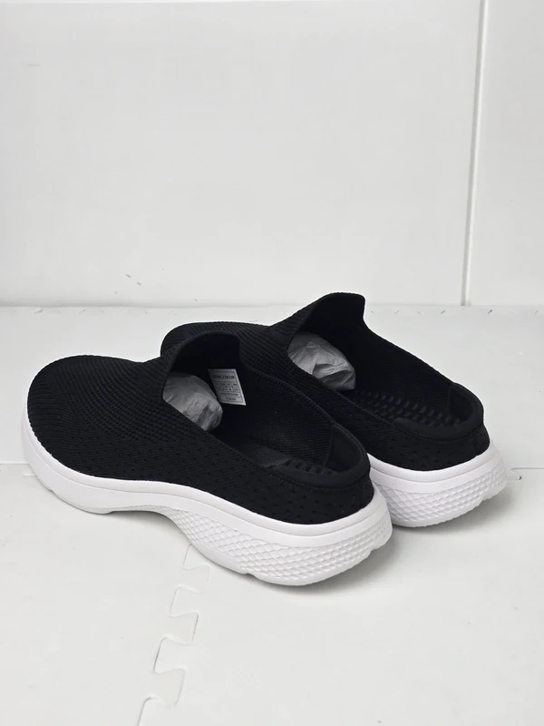 Women Mules Knit Slip-On Comfort Lightweight Sneakers Flat Platform Slippers