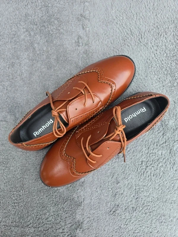 Women's Office Brogues Shoes Lace Ups Formal Business Shoes