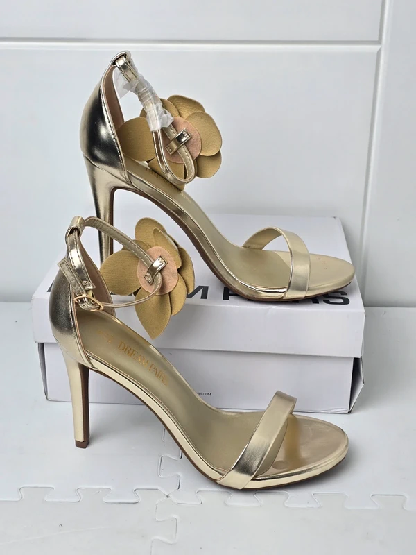 Women High Heels Flower Ankle Strap Stilettos Shoes