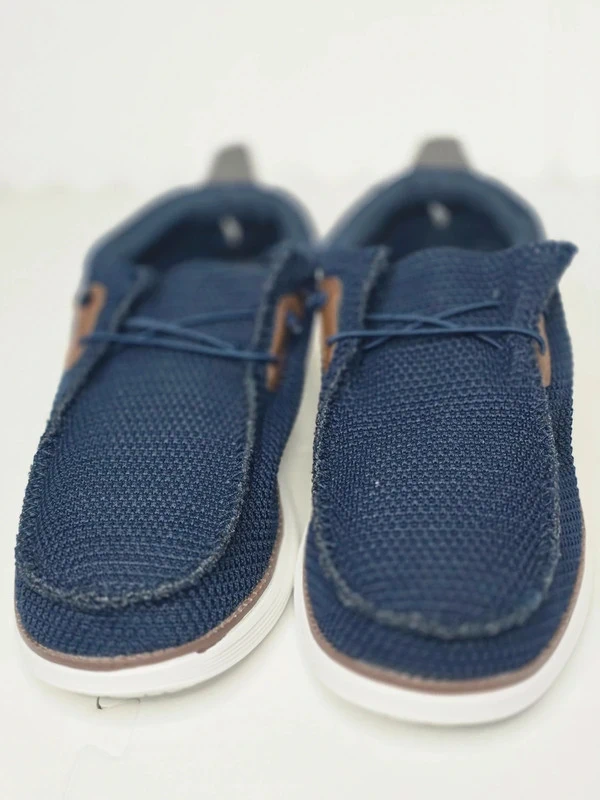 Blue Men Loafers Slip On Sneakers Shoes Mesh | Walking Casual