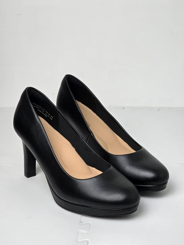 Womens Court Shoe Low Mid Heels Closed Toe Wedding Bridal Shoes