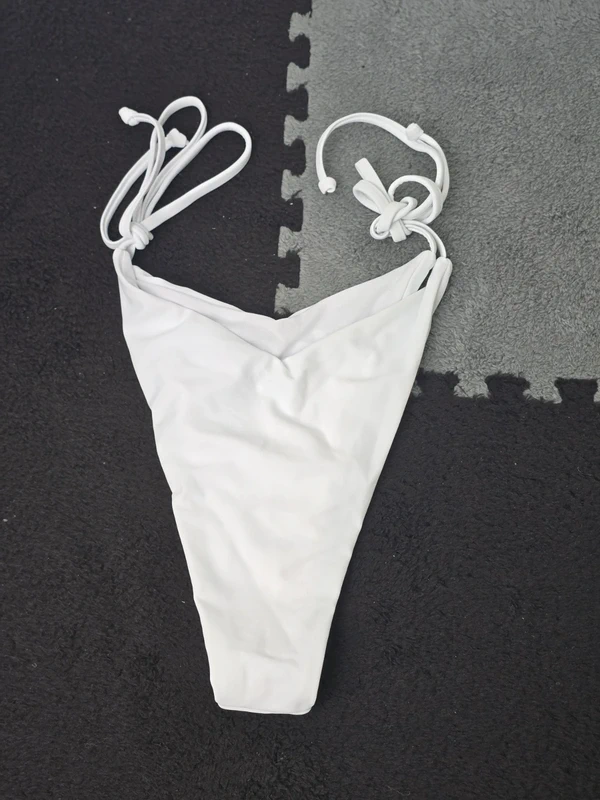 White Womens Bikini Bottom Underwear