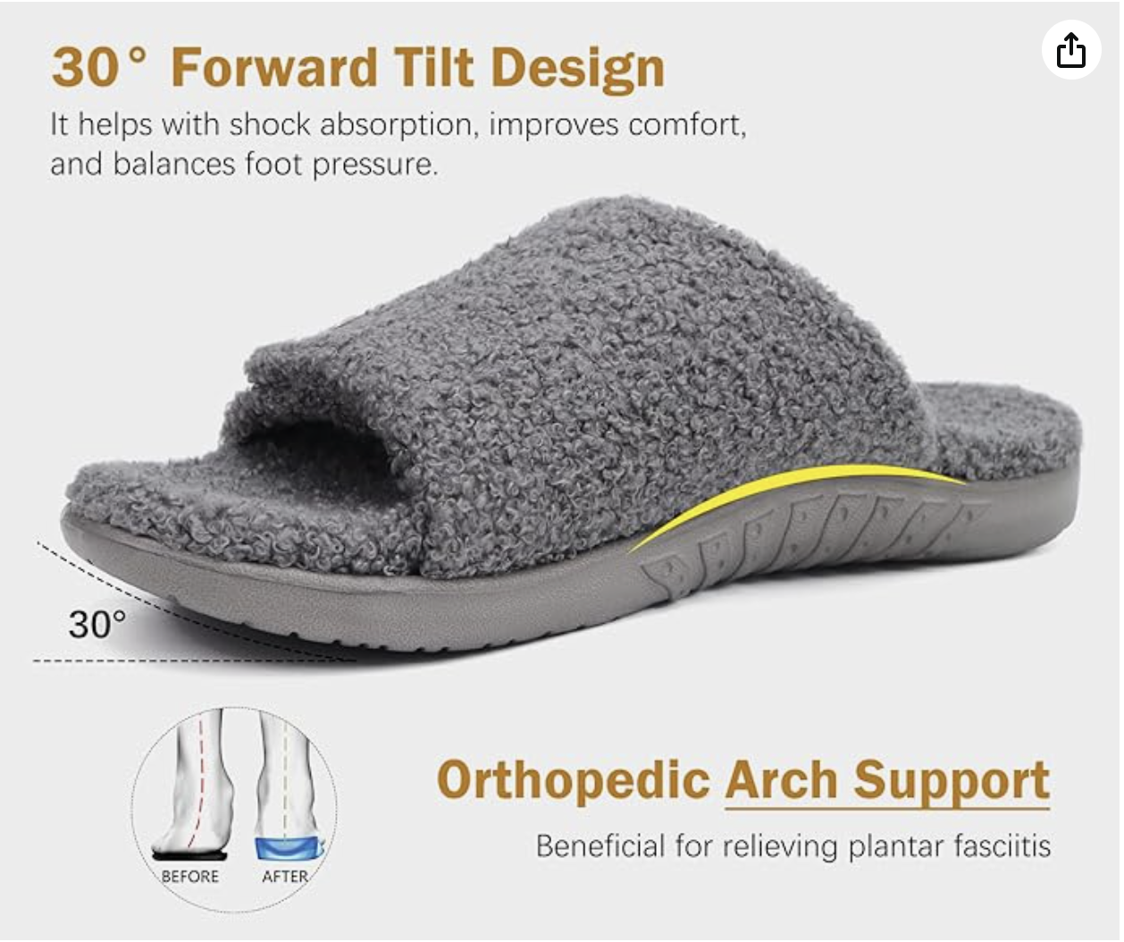 Mens Slippers House Slippers with Arch Support Indoor Outdoor